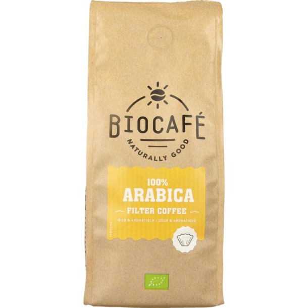 Biocafe Filterkoffie 100% arabica bio (250 Gram)