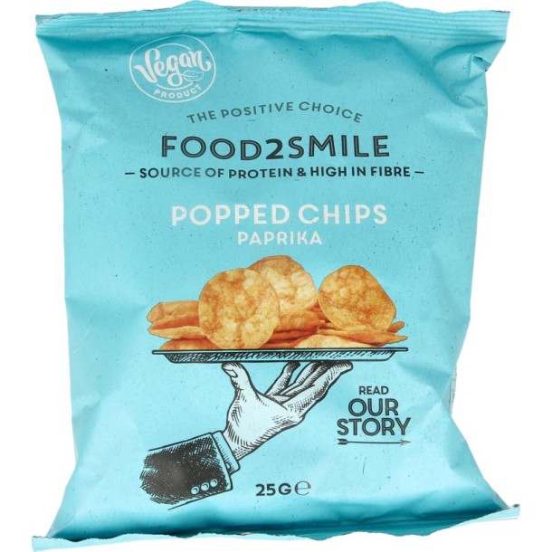 Food2Smile Popped chips paprika (25 Gram)