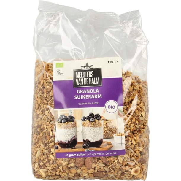 De Halm Granola suikerarm bio (1 Kilogram)