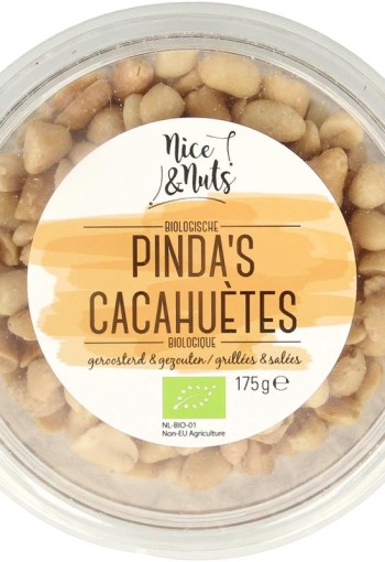 Nice & Nuts Pinda's met zeezout geroosterd bio (175 Gram)