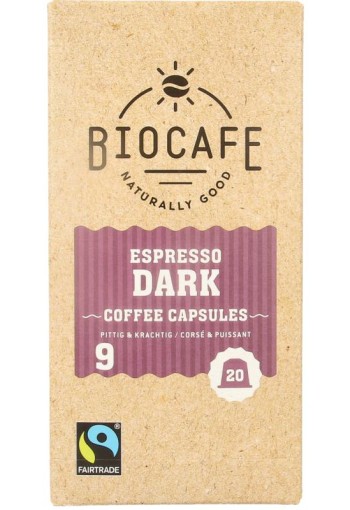 Biocafe Espresso capsules bio (20 Stuks)