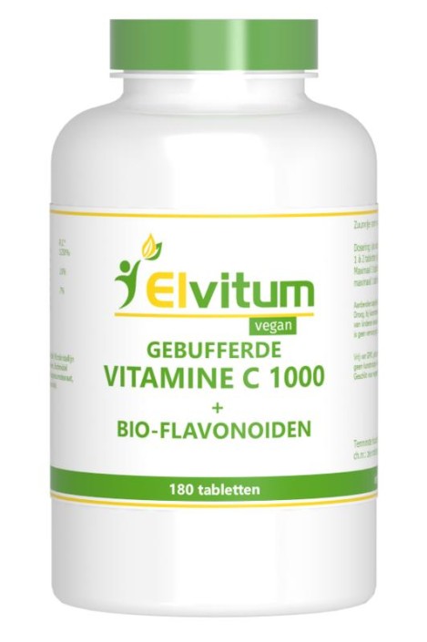 Elvitum Gebufferde vitamine C 1000mg (180 Tabletten)