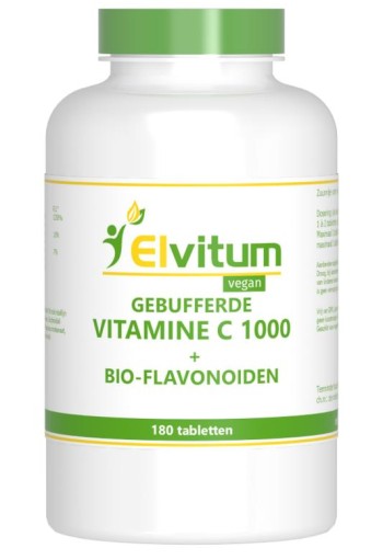 Elvitum Gebufferde vitamine C 1000mg (180 Tabletten)