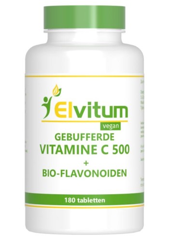 Elvitum Gebufferde vitamine C 500mg (180 Tabletten)