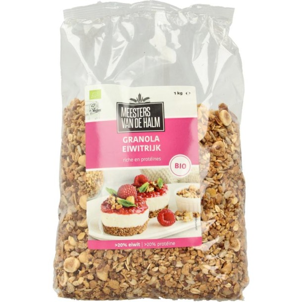 De Halm Granola eiwitrijk bio (1 Kilogram)