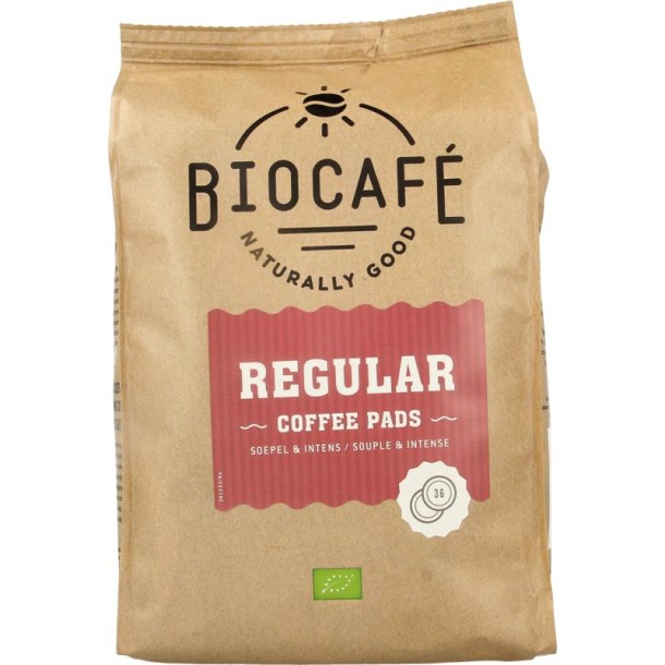 Biocafe Coffee pads regular bio (36 Stuks)