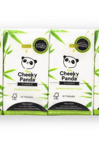 The Cheeky Panda Bamboo zakdoekjes 8 x 10 stuks (8 Stuks)