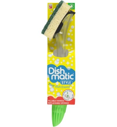 Dishmatic Schuursponsborstel met dispenser (1 Stuks)