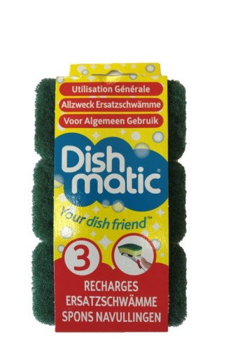 Dishmatic Navulspons grof (3 Stuks)
