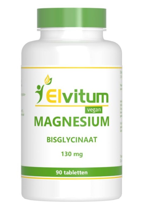 Elvitum Magnesium (bisglycinaat) 130mg (90 Tabletten)