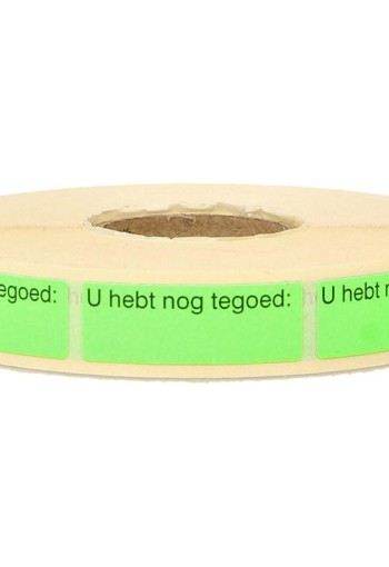 Spruyt Hillen Etiket U hebt nog tegoed (1000 Stuks)