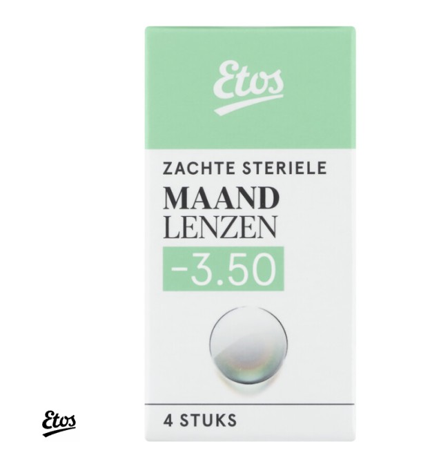Etos Zachte maandlenzen -3,50 4 stuks