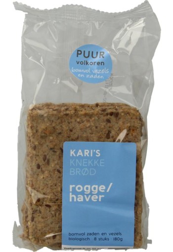 Kari's Crackers Knekkebrod rogge/haver bio (180 Gram)