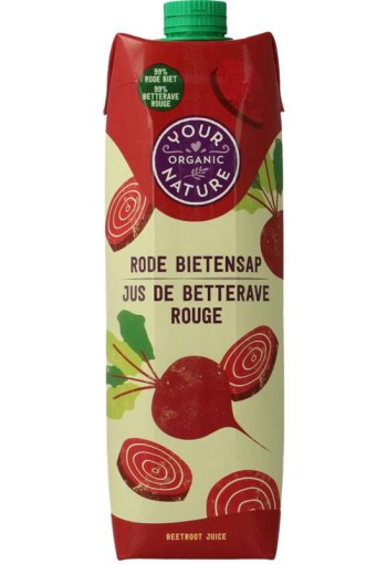 Your Organic Nat Rode bietensap bio (1 Liter)