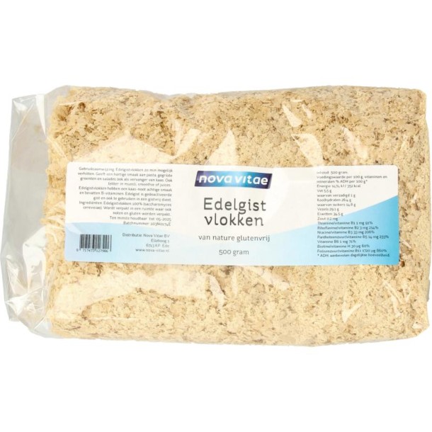 Nova Vitae Edelgistvlokken glutenvrij (500 Gram)