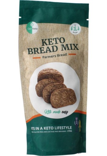 Go-Keto Brood bak mix boeren brood keto koolhydraatarm (270 Gram)