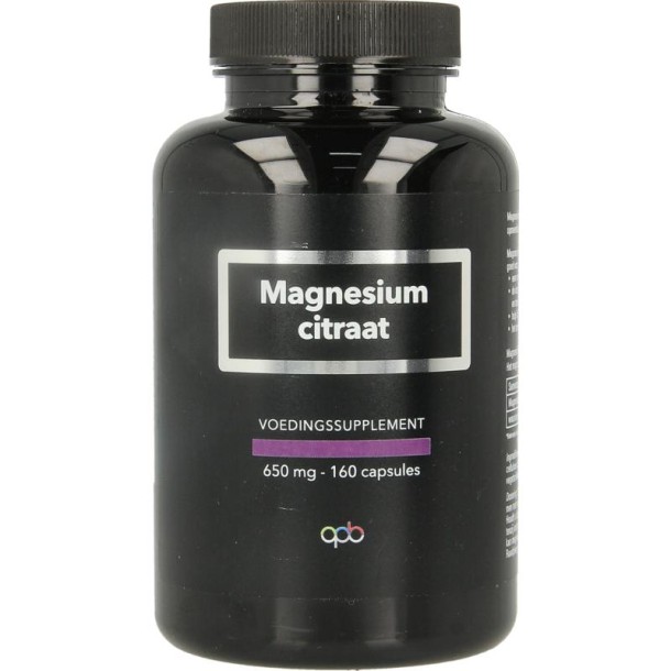 Apb Holland Magnesium citraat puur 650mg (160 Vegetarische capsules)