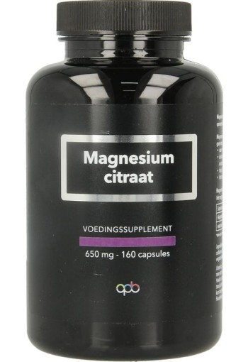 Apb Holland Magnesium citraat puur 650mg (160 Vegetarische capsules)
