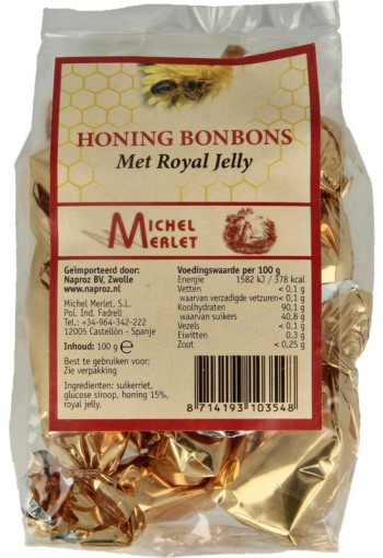 Michel Merlet Honing bonbons royal jelly (100 Gram)