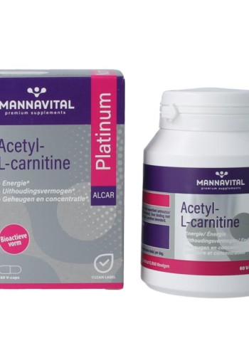 Mannavital Acetyl-L-Carnitine platinum (60 Vegetarische capsules)