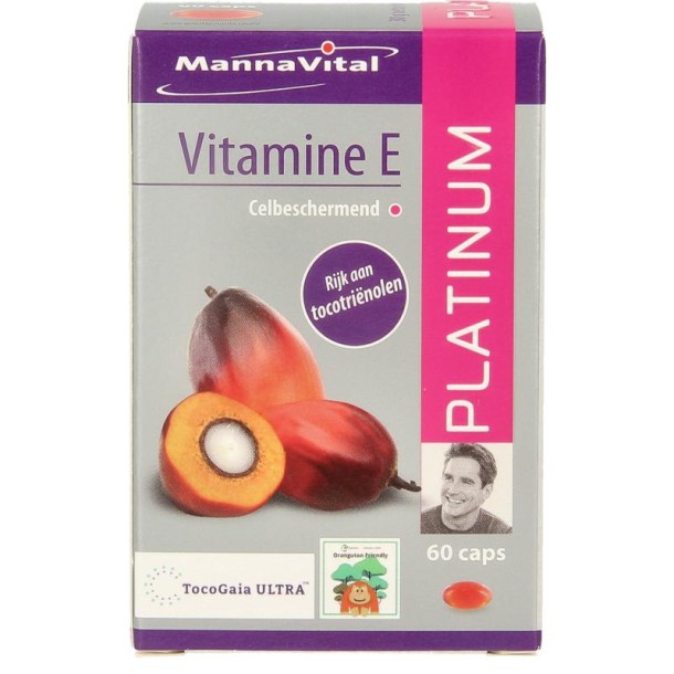 Mannavital Vitamine E platinum (60 Vegetarische capsules)