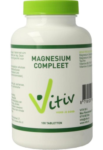 Vitiv Magnesium compleet met taurine (100 Tabletten)