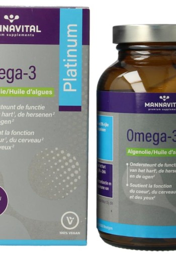 Mannavital Omega-3 algenolie platinum (60 Softgels)