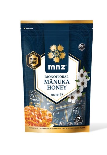 Manuka New Zealand Manuka Honing MGO 100+ snappak (50 Gram)