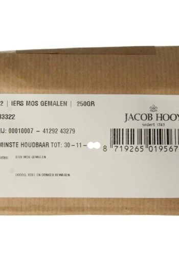 Jacob Hooy Iers mos gemalen (250 Gram)