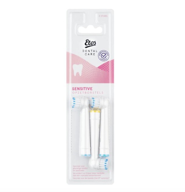 Etos Total Sensitive Opzetborstels 3 stuks