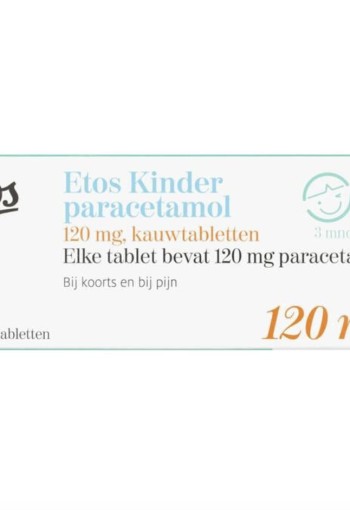 Etos Kin­der­pa­ra­ce­ta­mol kauw­ta­blet­ten 120 mg 10 stuks