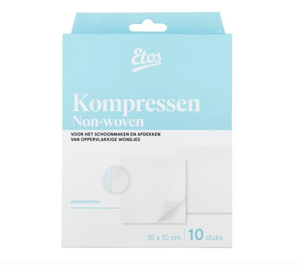 Etos Gaas­kom­pres 10 x 10 cm 10 stuks