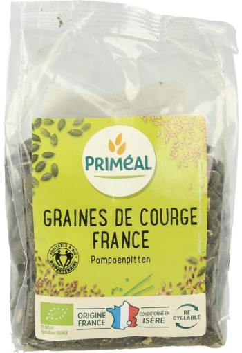 Primeal Pompoenpitten uit Frankrijk bio (250 Gram)