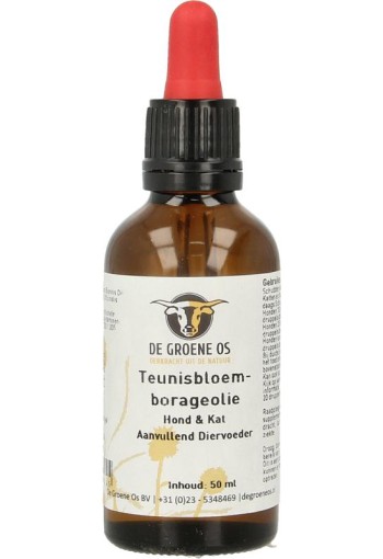 Groene Os Teunisbloem borage olie hond/kat (50 Milliliter)