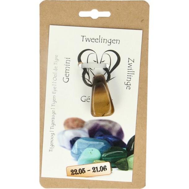 Steengoed Sterrenbeeldsteen hanger tweelingen (1 Stuks)