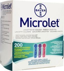 Bayer Microlet lancet gekleurd P6571 (1 Stuks)