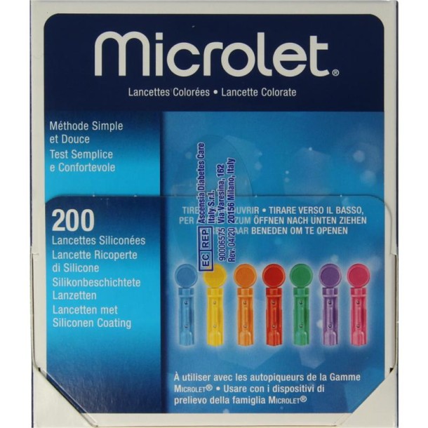Bayer Microlet lancet gekleurd P6571 (1 Stuks)