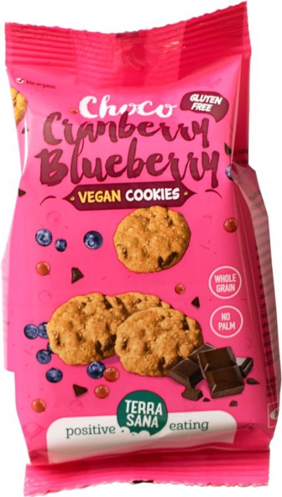 Terrasana Koekjes Choco-Cranberry-Blueberry bio (150 Gram)