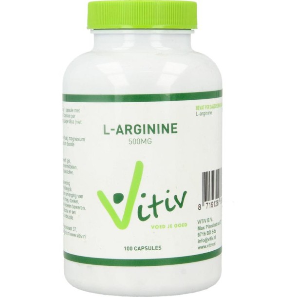 Vitiv L-Arginine 500mg (100 Capsules)