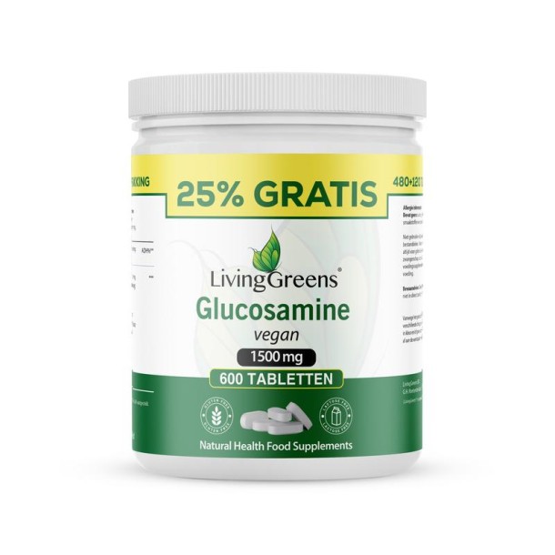 Livinggreens Glucosamine vegan voordeelverpakking (600 Tabletten)
