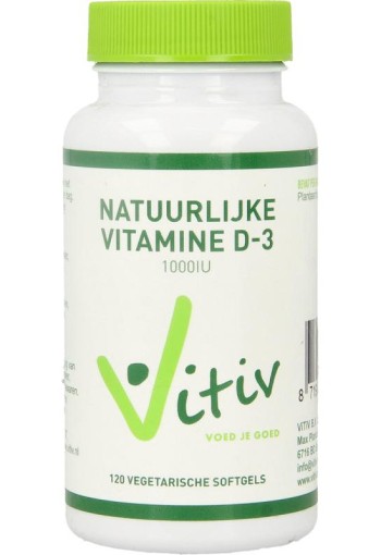 Vitiv Vitamine D3 1000IU 25mcg vega (120 Softgels)