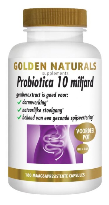Golden Naturals Probiotica 10 miljard (180 Vegetarische capsules)