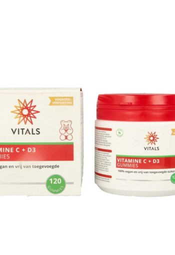 Vitals Vitamine C + D3 gummies (120 Gummies)