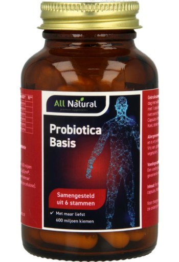 All Natural Probiotica basis (60 Vegetarische capsules)