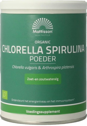 Mattisson Organic chlorella spirulina (125 Gram)
