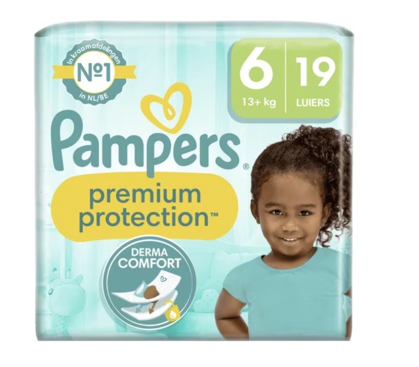 Pampers Premium Protection Luiers Maat 6 13+ KG 19 Stuks
