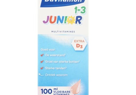Davitamon Junior 1+ Vloeibare Vitamines Framboos 100ml