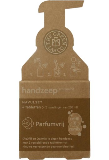 The Green Lab Co Handzeep navulset parfumvrij (4 Stuks)