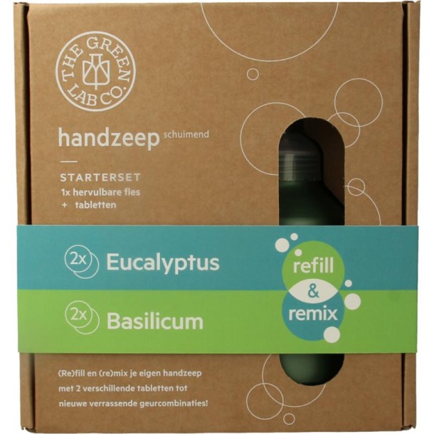 The Green Lab Co Handzeep premium starterset eucalyptus & basilicum (1 Set)