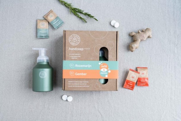 The Green Lab Co Handzeep premium starterset rozemarijn & gember (1 Set)